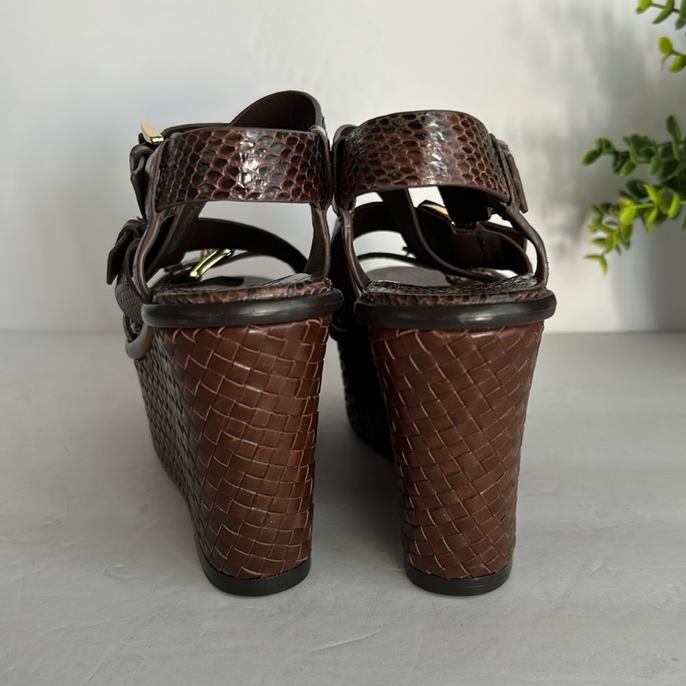Michael Kors Collection Varick
Snake Print Wedge Sandals - Picture 8 of 17